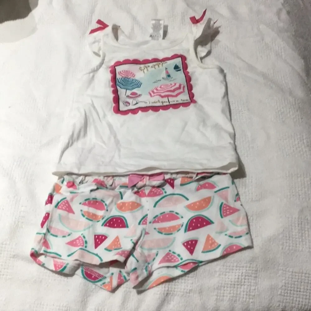 Gymboree 2T short t set pinks worn once